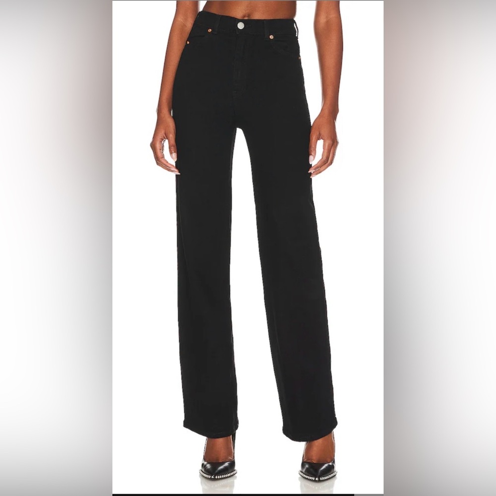 Dr. Denim Moxy Straight Jean in Solid Black